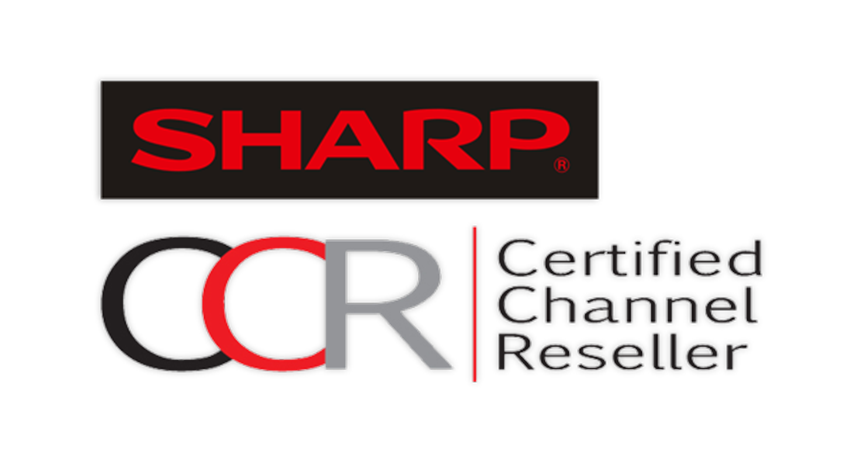 Sharp Certified Channel Reseller logo.